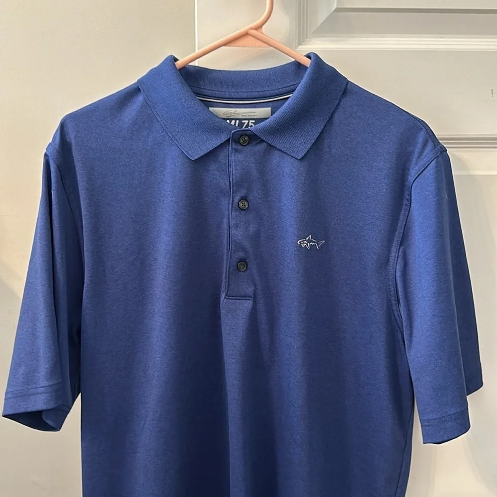 Greg Norman ML75 Play Dry Royal Blue Polo, Medium, EUC - Picture 2 of 5